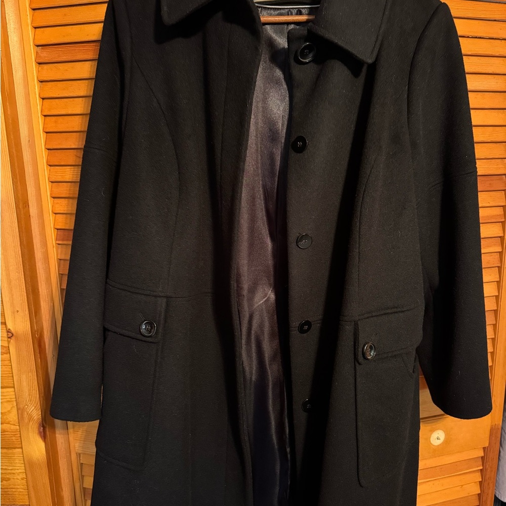 Kristen Blake Classic Black Wool Coat